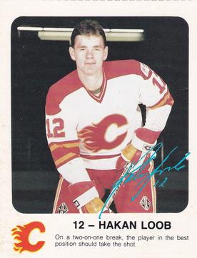 1986-87 Red Rooster Calgary Flames #NNO Hakan Loob Front