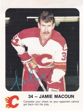 1986-87 Red Rooster Calgary Flames #NNO Jamie Macoun Front