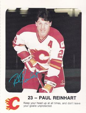 1986-87 Red Rooster Calgary Flames #NNO Paul Reinhart Front