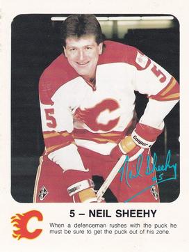 1986-87 Red Rooster Calgary Flames #NNO Neil Sheehy Front