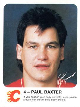 1985-86 Red Rooster Calgary Flames #NNO Paul Baxter Front