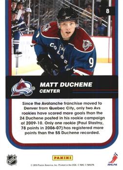 2010-11 Score - Franchise #8 Matt Duchene Back