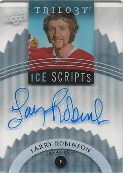2014-15 Upper Deck Trilogy - Ice Scripts #IS-LR Larry Robinson Front
