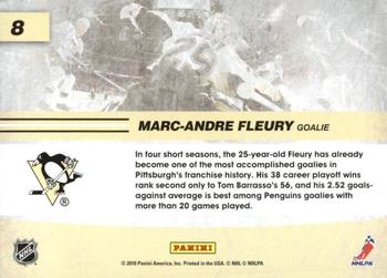 2010-11 Score - Net Cam #8 Marc-Andre Fleury Back