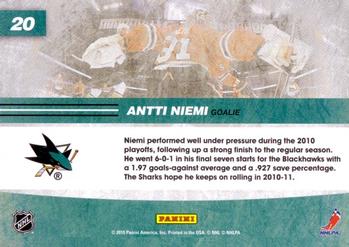 2010-11 Score - Net Cam #20 Antti Niemi Back