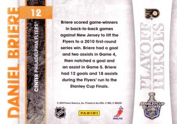 2010-11 Score - Playoff Heroes #12 Daniel Briere Back