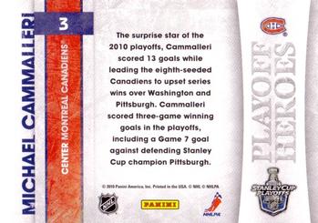 2010-11 Score - Playoff Heroes #3 Mike Cammalleri Back