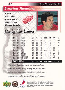 1999-00 Upper Deck MVP Stanley Cup Edition #67 Brendan Shanahan Back