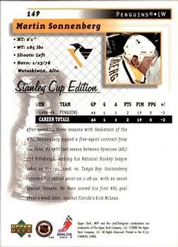 1999-00 Upper Deck MVP Stanley Cup Edition #149 Martin Sonnenberg Back