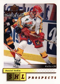 1999-00 Upper Deck MVP Stanley Cup Edition #217 Daniel Sedin Front