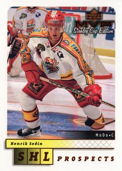 1999-00 Upper Deck MVP Stanley Cup Edition #218 Henrik Sedin Front