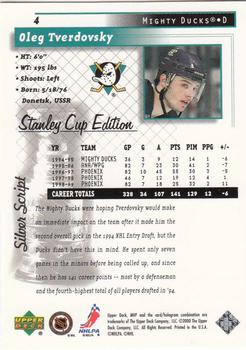 1999-00 Upper Deck MVP Stanley Cup Edition - Silver Script #4 Oleg Tverdovsky Back