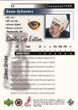 1999-00 Upper Deck MVP Stanley Cup Edition - Silver Script #11 Dean Sylvester Back