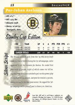 1999-00 Upper Deck MVP Stanley Cup Edition - Silver Script #15 P.J. Axelsson Back