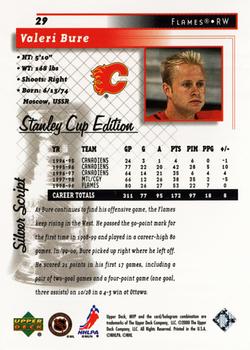 1999-00 Upper Deck MVP Stanley Cup Edition - Silver Script #29 Valeri Bure Back