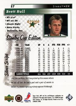 1999-00 Upper Deck MVP Stanley Cup Edition - Silver Script #57 Brett Hull Back