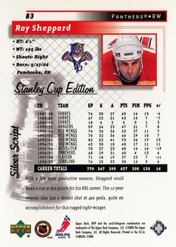 1999-00 Upper Deck MVP Stanley Cup Edition - Silver Script #83 Ray Sheppard Back