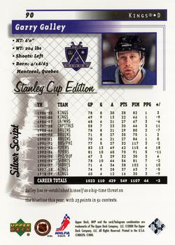 1999-00 Upper Deck MVP Stanley Cup Edition - Silver Script #90 Garry Galley Back