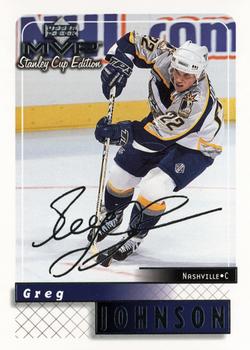 1999-00 Upper Deck MVP Stanley Cup Edition - Silver Script #102 Greg Johnson Front