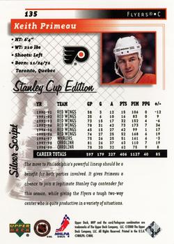 1999-00 Upper Deck MVP Stanley Cup Edition - Silver Script #135 Keith Primeau Back