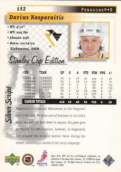 1999-00 Upper Deck MVP Stanley Cup Edition - Silver Script #152 Darius Kasparaitis Back