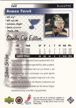 1999-00 Upper Deck MVP Stanley Cup Edition - Silver Script #162 Roman Turek Back