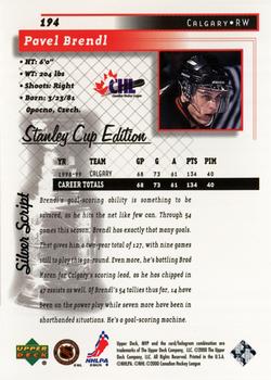 1999-00 Upper Deck MVP Stanley Cup Edition - Silver Script #194 Pavel Brendl Back