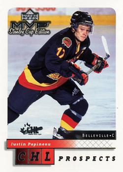 1999-00 Upper Deck MVP Stanley Cup Edition - Silver Script #216 Justin Papineau Front