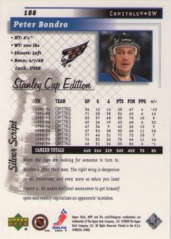 1999-00 Upper Deck MVP Stanley Cup Edition - Silver Script #188 Peter Bondra Back