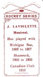 1987 Lancaster 1910-11 Imperial Tobacco (C56) (Reprint) #21 Jack Laviolette Back