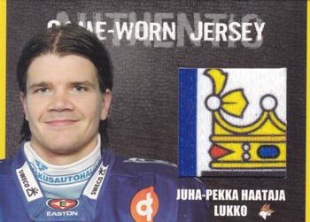 2007-08 Cardset Finland - Game Worn Jersey - Series 2 #JPH1 Juha-Pekka Haataja Front