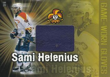 2008-09 Cardset Finland - Game-Worn Gloves Gold #SH3 Sami Helenius Front