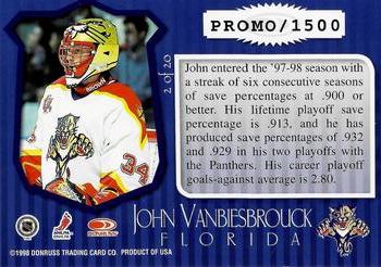 1997-98 Donruss Priority - Postmaster Generals Promos #2 John Vanbiesbrouck Back