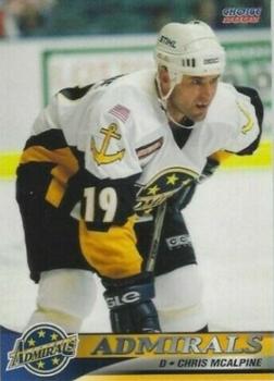 2001-02 Choice Norfolk Admirals (AHL) #5 Chris McAlpine Front