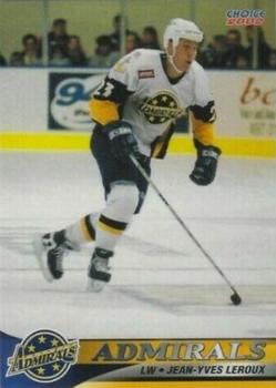 2001-02 Choice Norfolk Admirals (AHL) #8 Jean-Yves Leroux Front