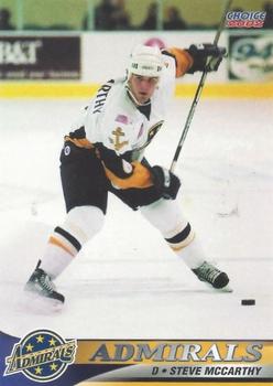 2001-02 Choice Norfolk Admirals (AHL) #21 Steve McCarthy Front