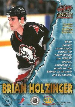 1997-98 Pacific Paramount - Copper #20 Brian Holzinger Back