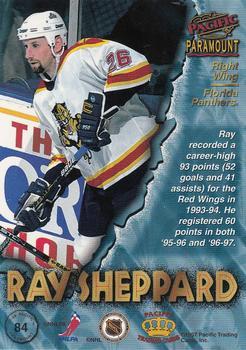 1997-98 Pacific Paramount - Copper #84 Ray Sheppard Back