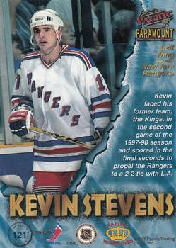 1997-98 Pacific Paramount - Copper #121 Kevin Stevens Back