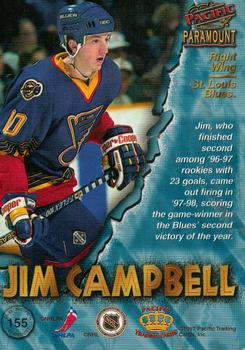 1997-98 Pacific Paramount - Copper #155 Jim Campbell Back