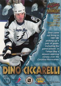 1997-98 Pacific Paramount - Copper #171 Dino Ciccarelli Back