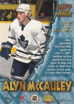 1997-98 Pacific Paramount - Copper #182 Alyn McCauley Back