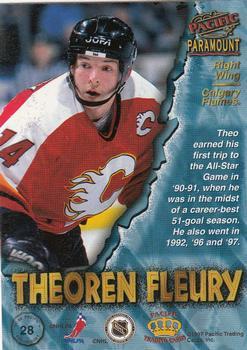 1997-98 Pacific Paramount - Silver #28 Theoren Fleury Back