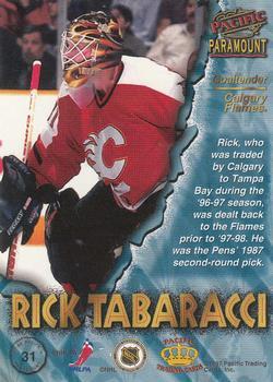 1997-98 Pacific Paramount - Silver #31 Rick Tabaracci Back