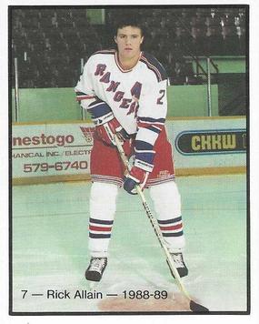 1988-89 Kitchener Rangers (OHL) Police #7 Rick Allain Front