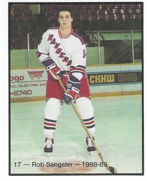 1988-89 Kitchener Rangers (OHL) Police #17 Rob Sangster Front