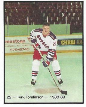 1988-89 Kitchener Rangers (OHL) Police #22 Kirk Tomlinson Front