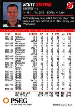 1999-00 PSEG New Jersey Devils #NNO Scott Stevens Back