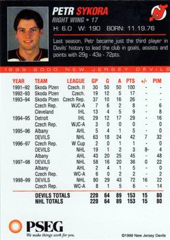 1999-00 PSEG New Jersey Devils #NNO Petr Sykora Back