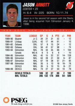 1999-00 PSEG New Jersey Devils #NNO Jason Arnott Back